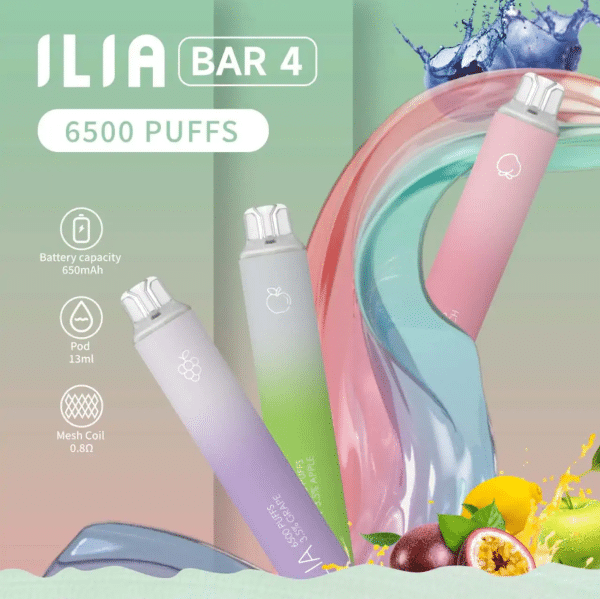 ILIA Bar4 6500口/一次性電子煙/持久電量 台灣現貨