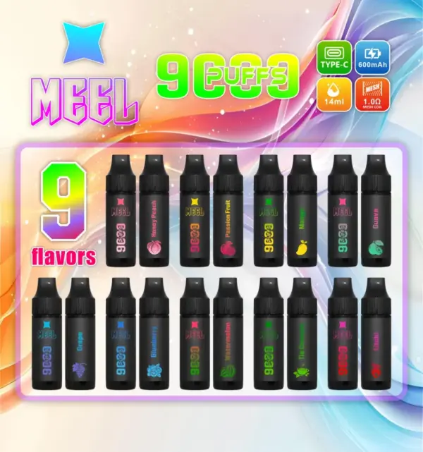 MEEL 9000 PUFFS 一次性霧化棒抛棄式電子煙  711到付