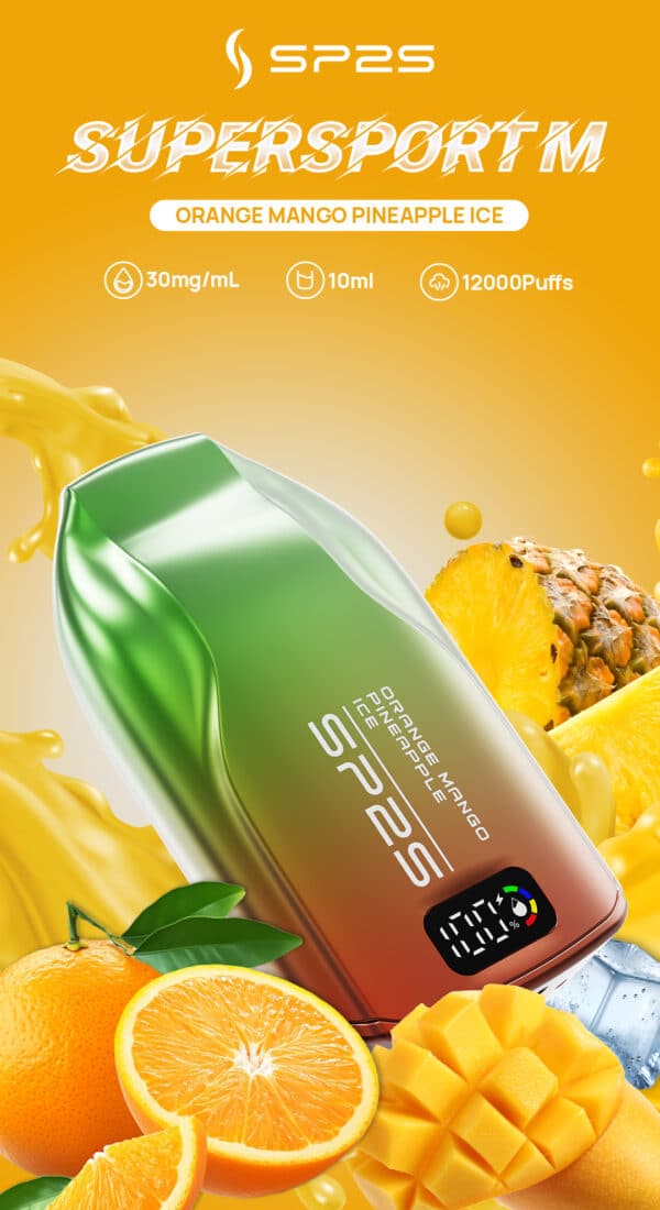 新品上市 澳洲版 SP2S 9000 PUFFS 一次性抛棄式電子煙 帶顯示屏可充電