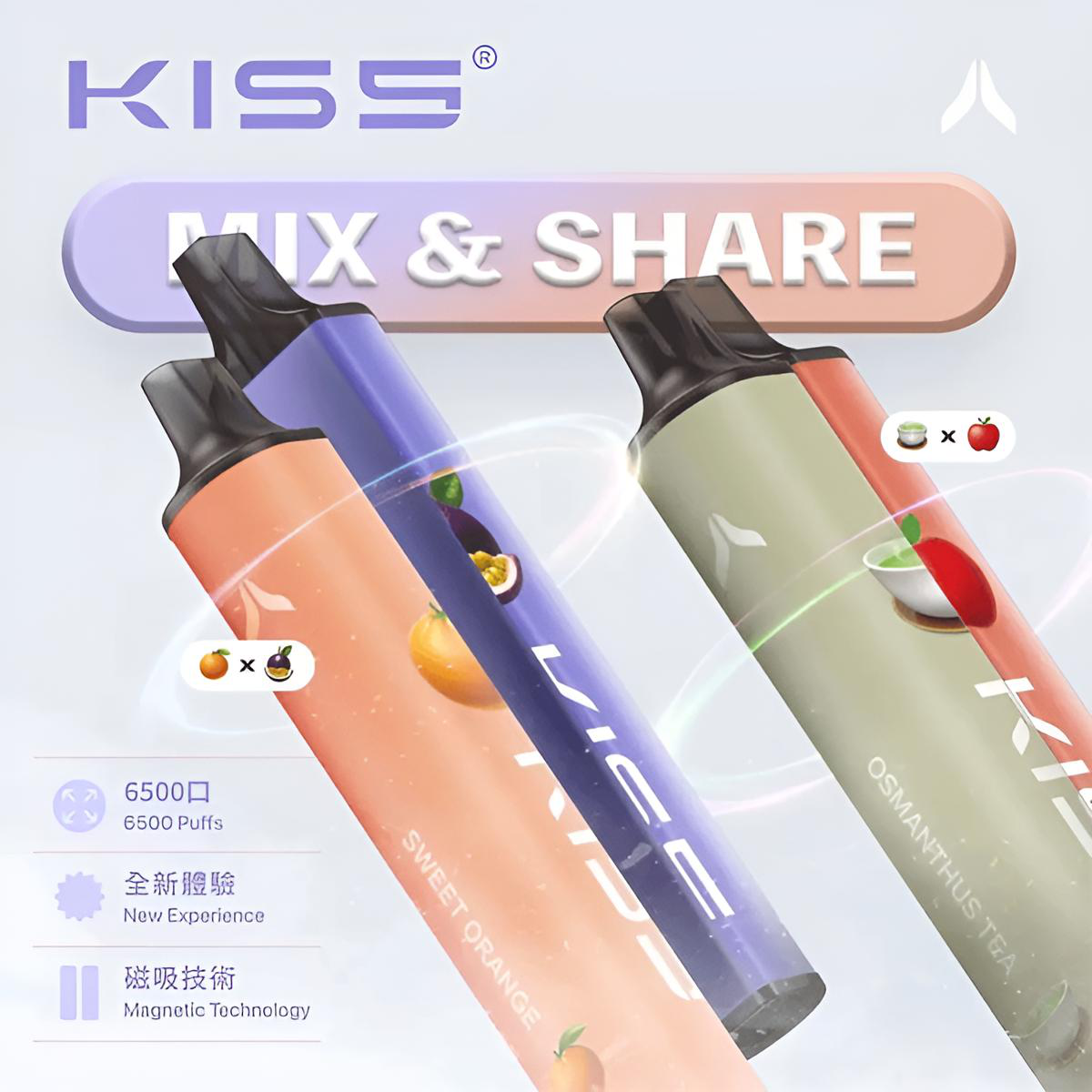 K65 MIX&SHARE 6500 口拋棄式電子菸推薦|台灣現貨 2 K65 MIX&SHARE 6500 口拋棄式電子菸 外觀照
