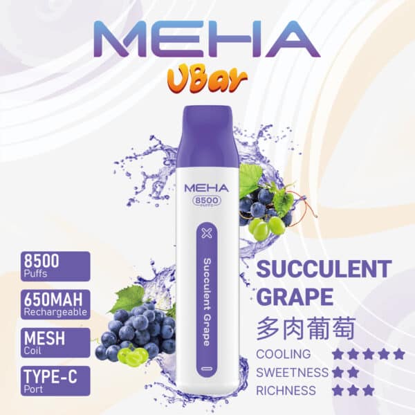新品上市 MEHA VBar小白條 魅嗨 8500口 一次性抛棄式