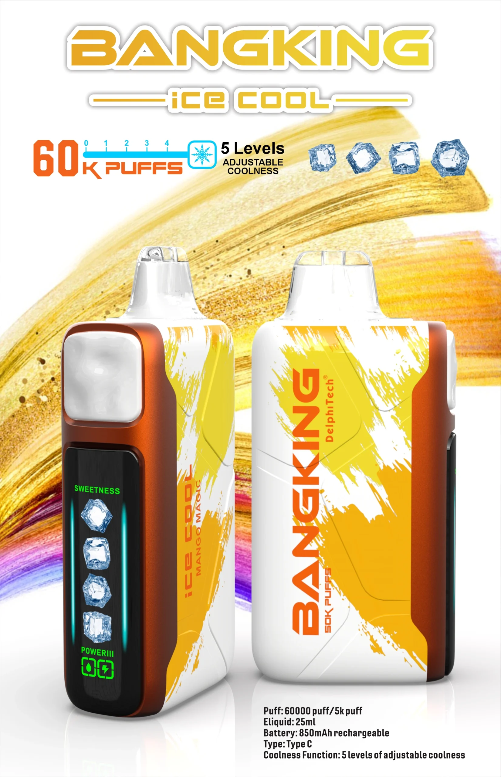 BANGKING Ice Cool 60000 口拋棄式電子菸推薦|台灣現貨 3 BANGKING Ice Cool 60000 口拋棄式電子菸 產品實拍
