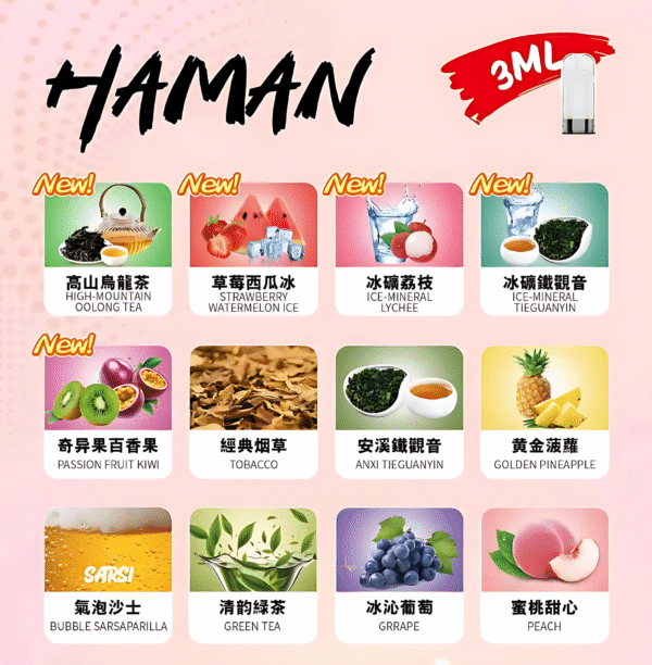 HAMAN 哈們煙彈 3ml/顆 3顆入 通用一代主機