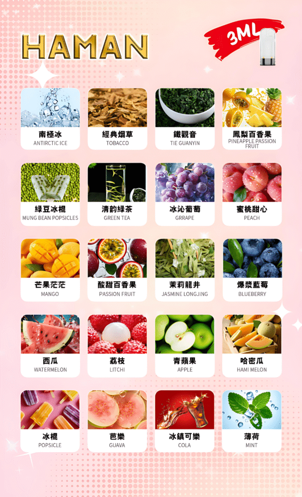 HAMAN 哈們煙彈 3ml/顆 3顆入 通用一代主機