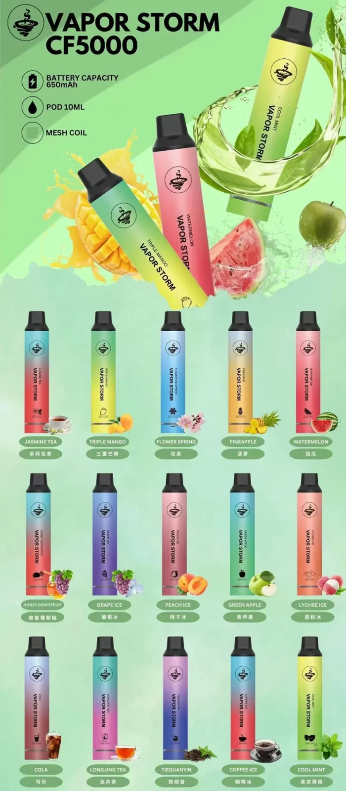 VAPOR STORM 5000 PUFFS 拋棄式電子菸推薦|台灣現貨 3 VAPOR STORM 5000 PUFFS 拋棄式電子菸 細節特寫