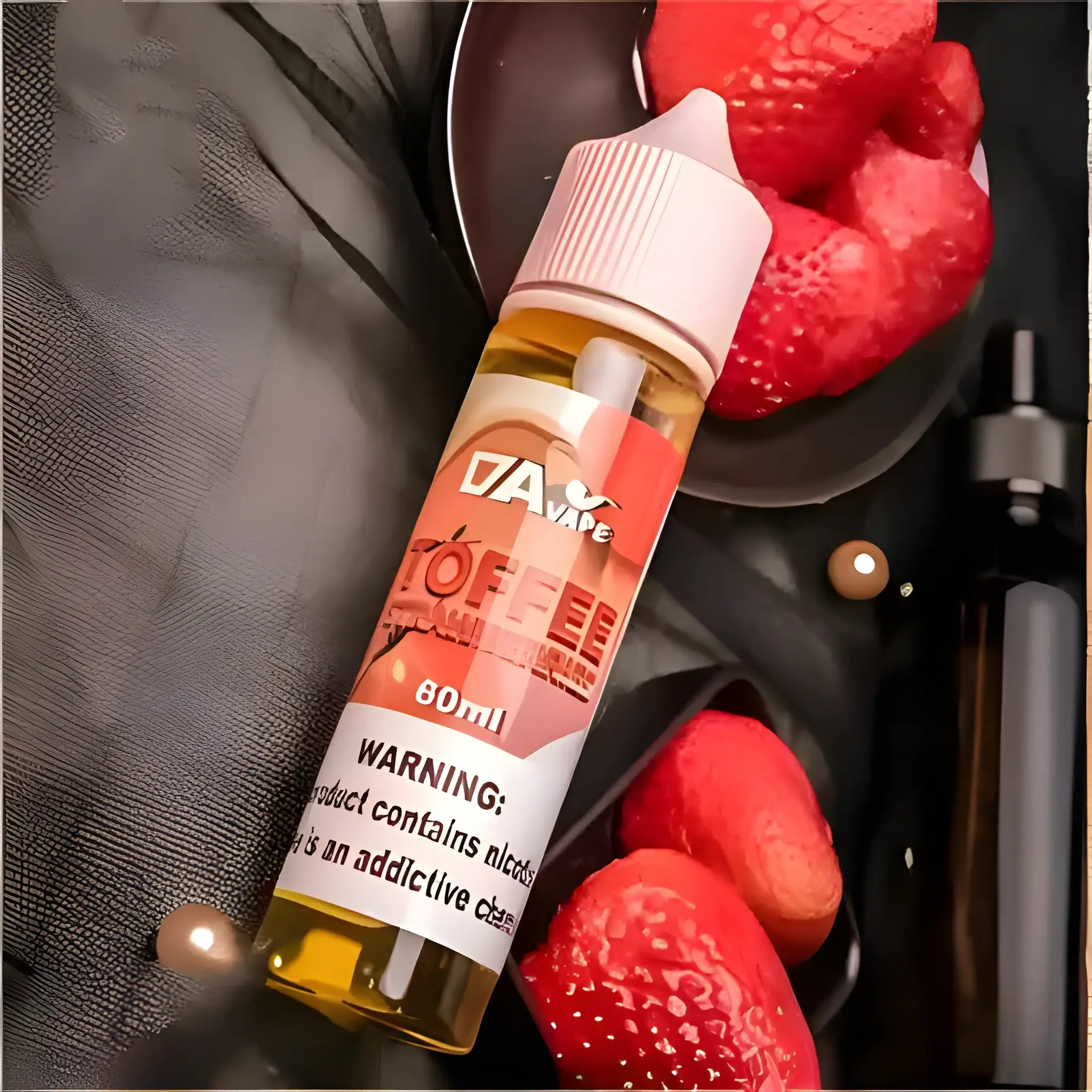 DAVAPE 草莓太妃糖煙油推薦|30ml/60ml|台灣現貨 2 DAVAPE 草莓太妃糖煙油 細節特寫