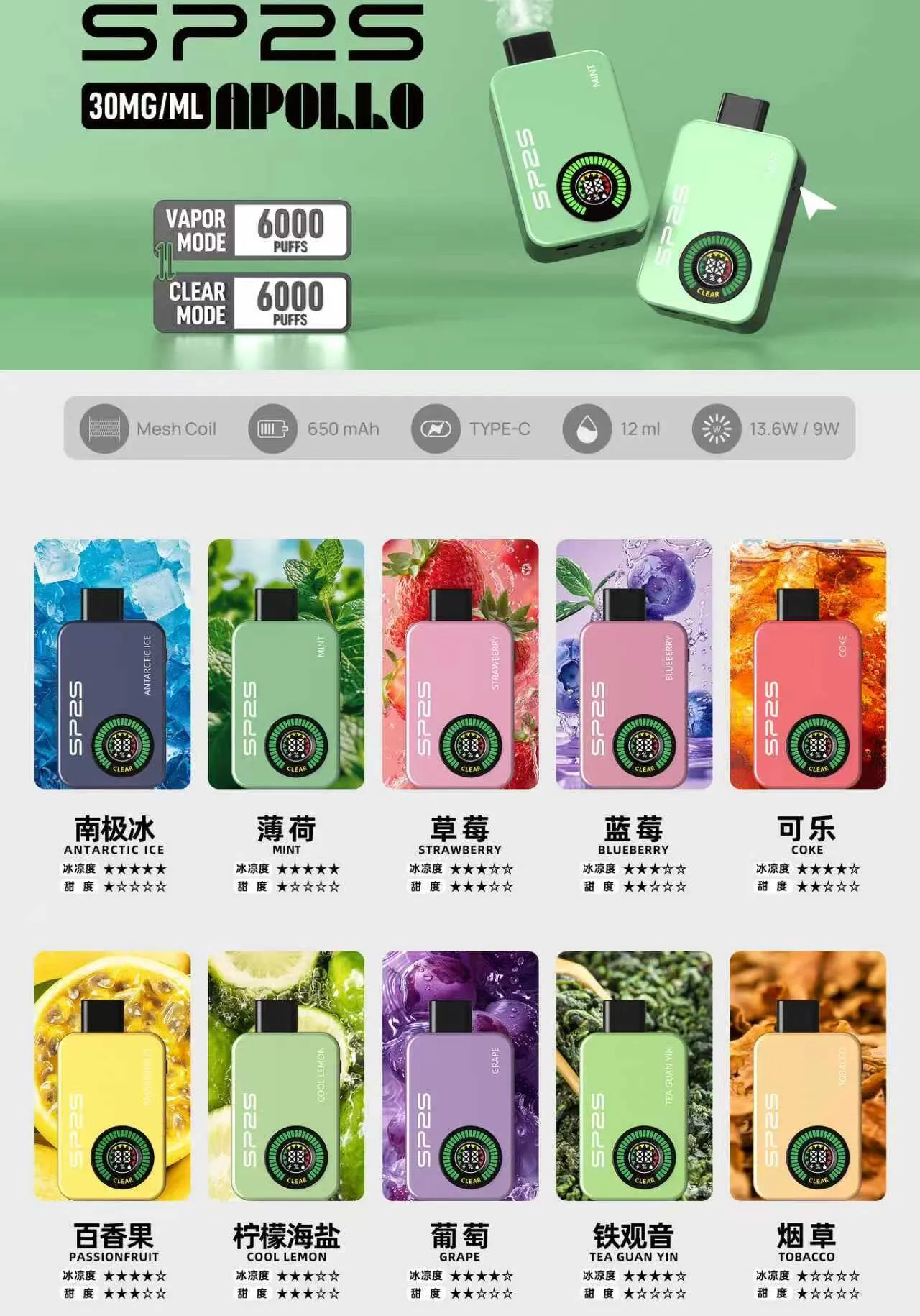 SP2S APPLLP 12000 口拋棄式電子菸推薦|台灣現貨 2 SP2S APPLLP 12000 口拋棄式電子菸 產品實拍